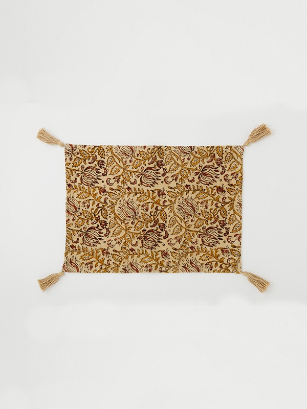 ブロックプリントランチョンマット（3カラー） M30-2161