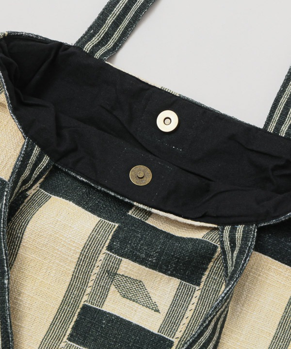 エウェクロス柄 デジタルプリント コットンフラットバッグ H25S207