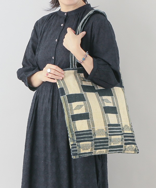 エウェクロス柄 デジタルプリント コットンフラットバッグ H25S207