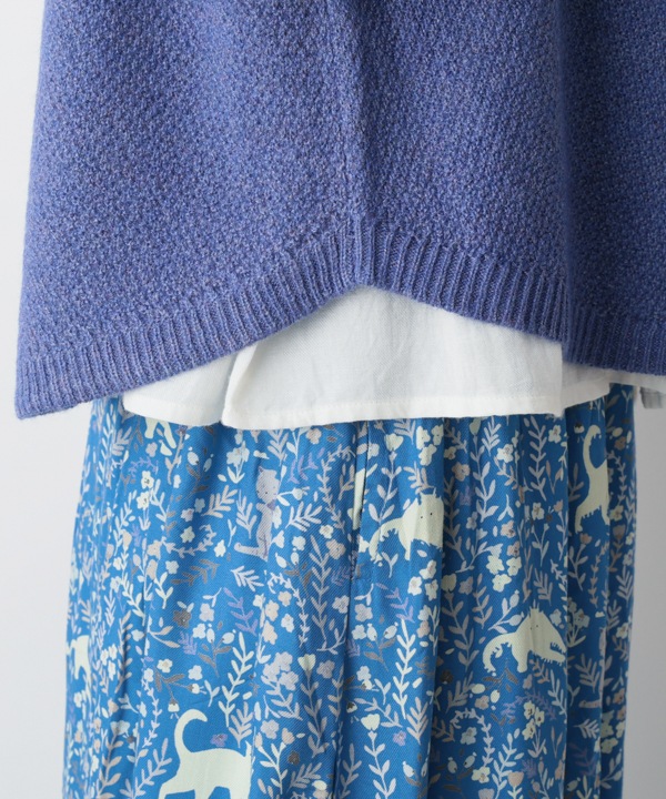 カシミアタッチかのこ編みニットベスト 25W055