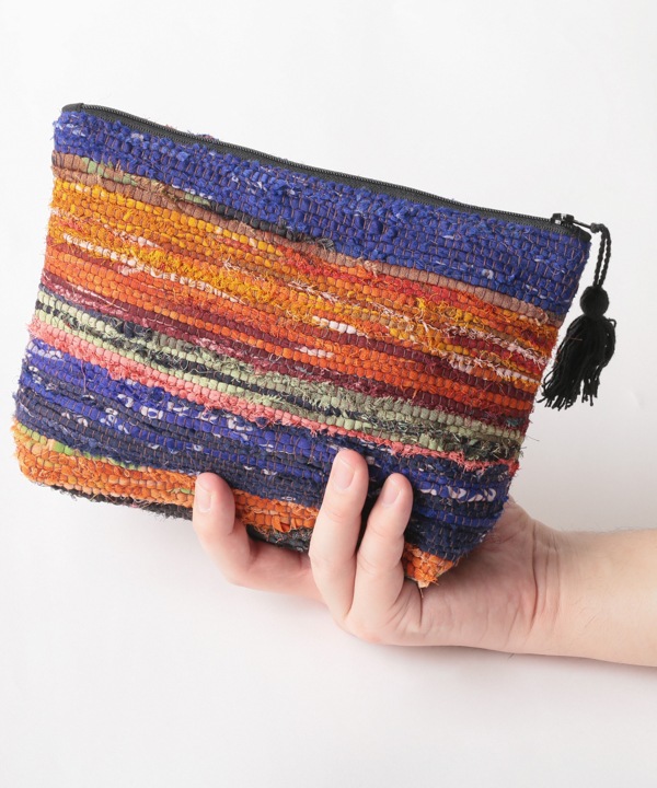 裂き織り ポーチL(色柄アソート) M28-2658L