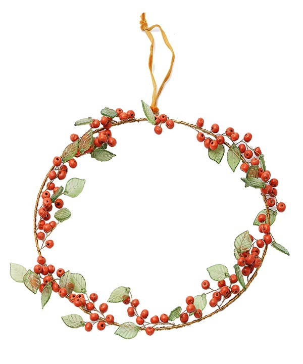 ウッドビーズ ワイヤーリース レッド M34-2572 | すべての商品