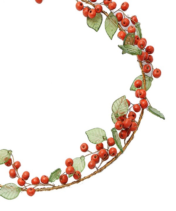 ウッドビーズ ワイヤーリース レッド M34-2572 | すべての商品