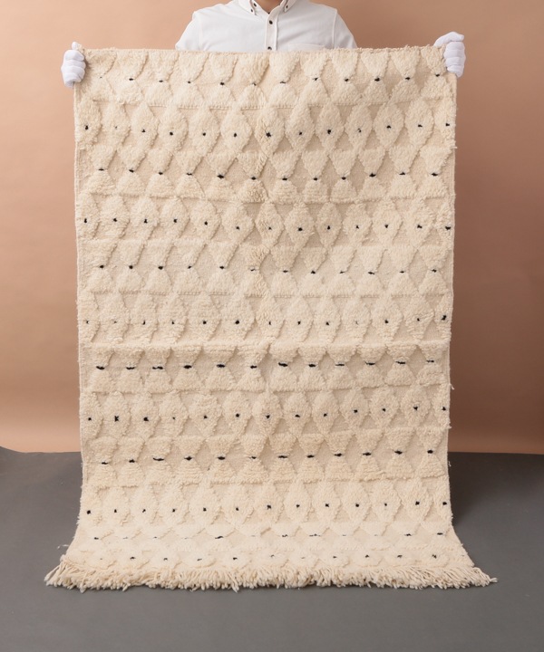 【1点物】ベニワレンラグM 幾何学模様 162×103cm ★