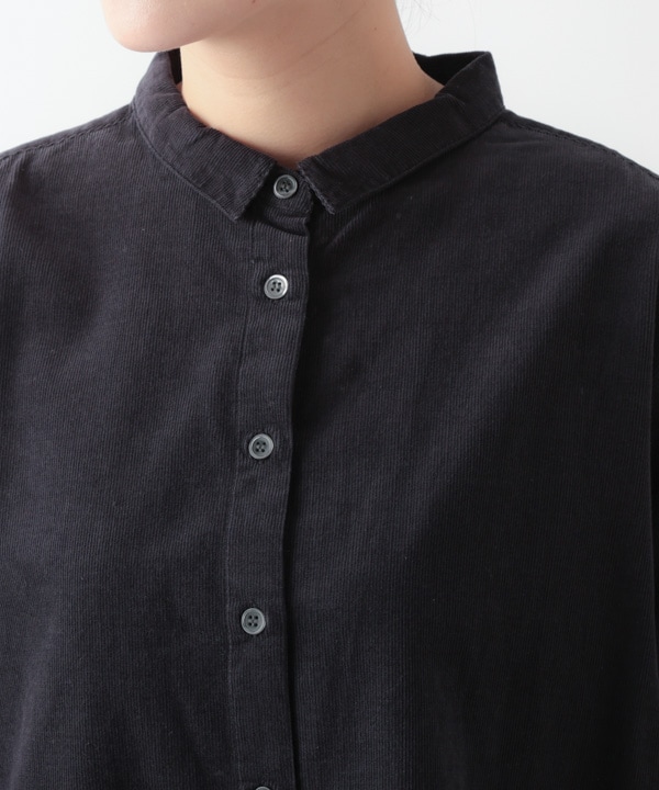 細畝コットンコーデュロイブラウス 25W064