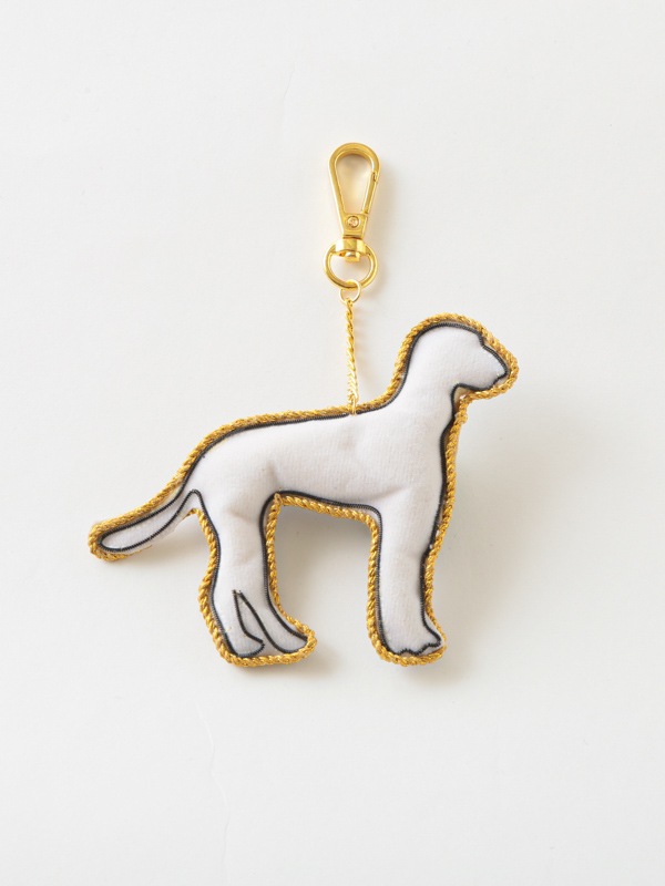 ザリ刺繍 ダルメシアン バッグチャーム（キーホルダー） M21-2019 