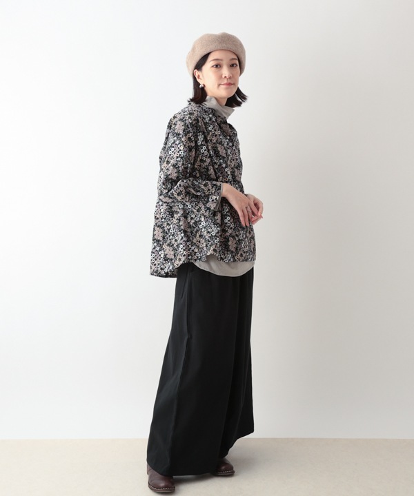 ブーケプリントコットンコーデュロイブラウス 25W065