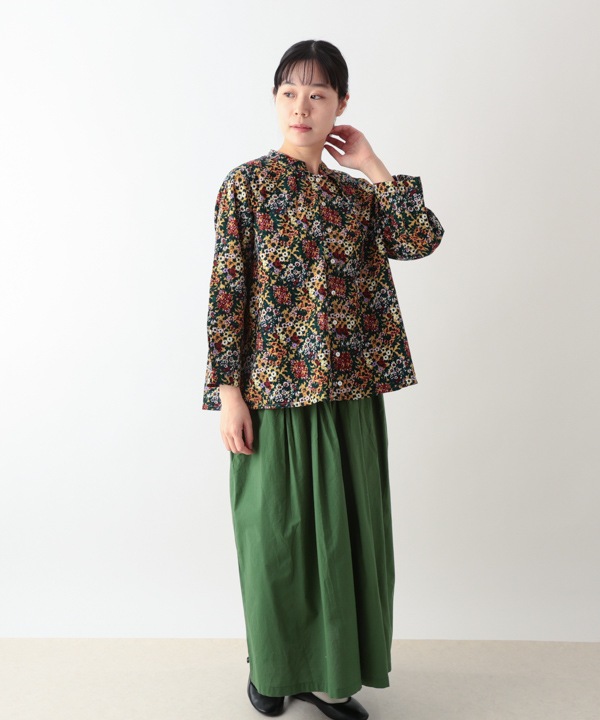 ブーケプリントコットンコーデュロイブラウス 25W065