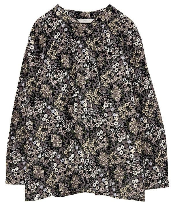 ブーケプリントコットンコーデュロイブラウス 25W065