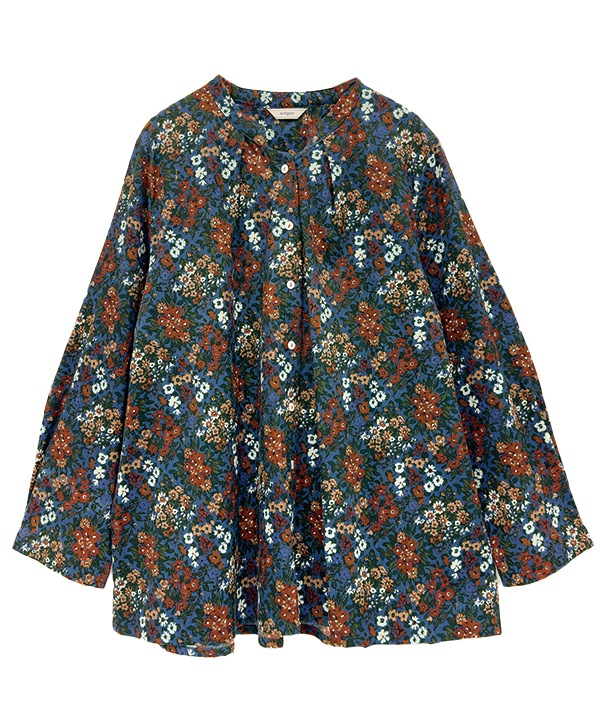 ブーケプリントコットンコーデュロイブラウス 25W065