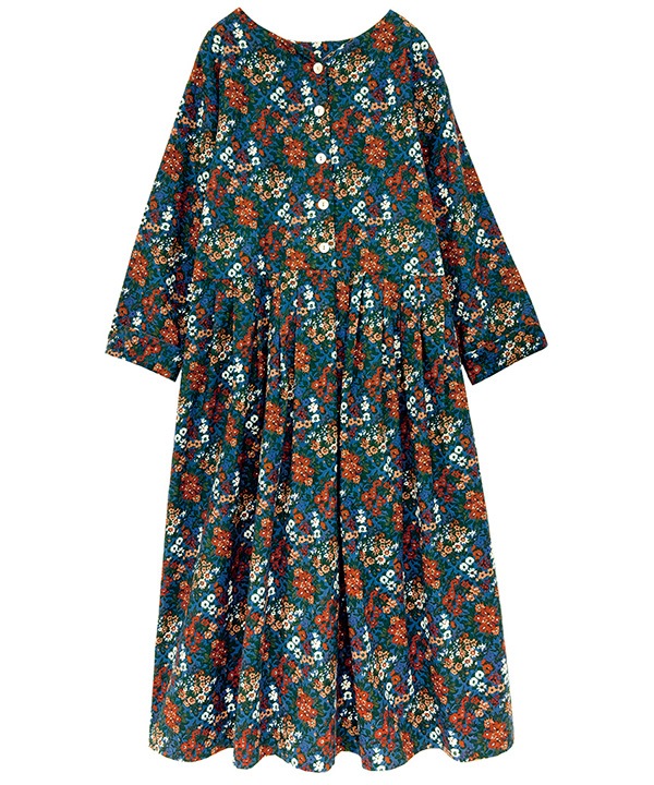 ブーケプリントコットンコーデュロイ2wayワンピース 25W066