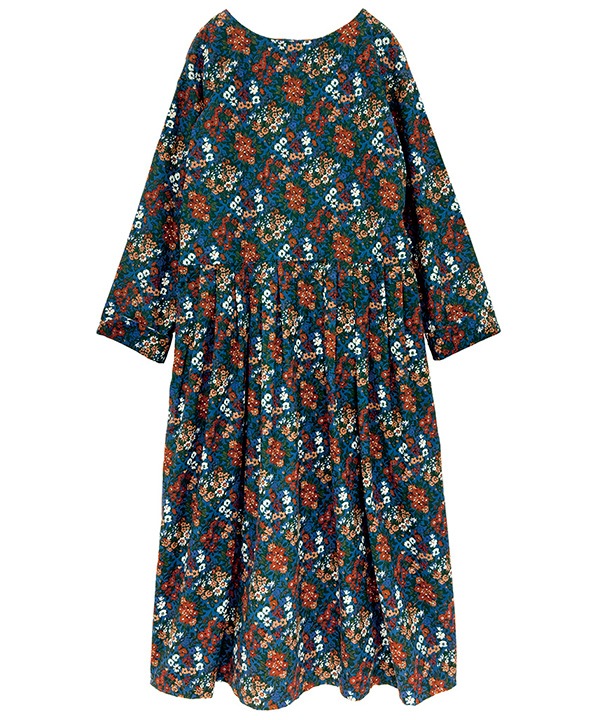 ブーケプリントコットンコーデュロイ2wayワンピース 25W066