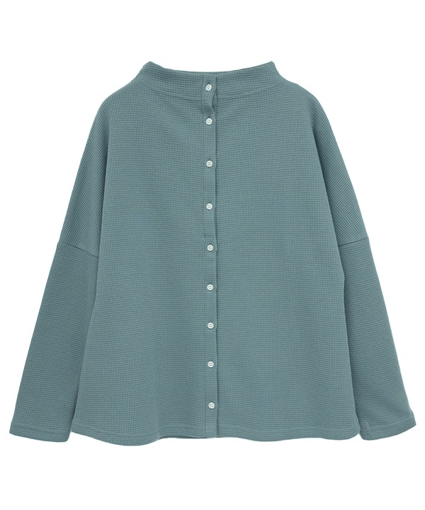 起毛ワッフルカットソー2wayプルオーバー 25W068