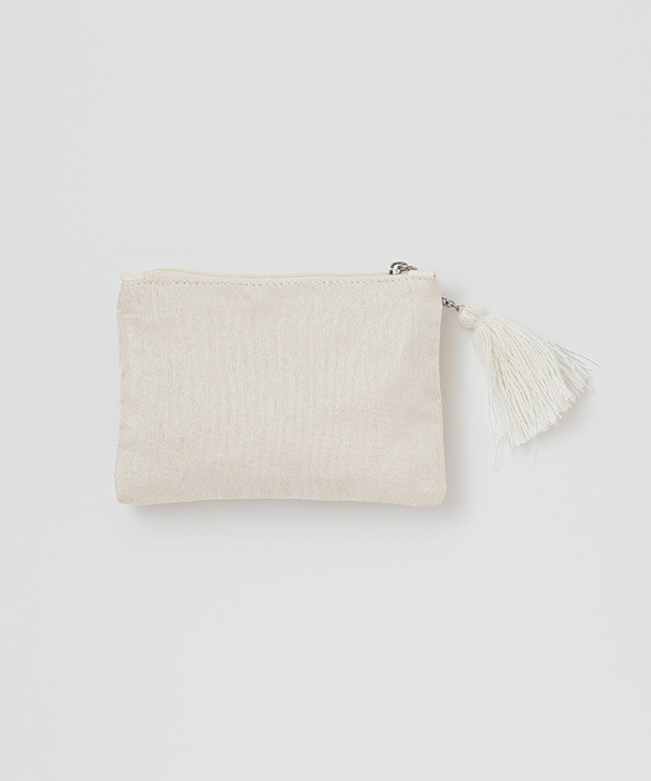 ビーズ刺繍フラットポーチS 14×10cm （2カラー）M42-1680 