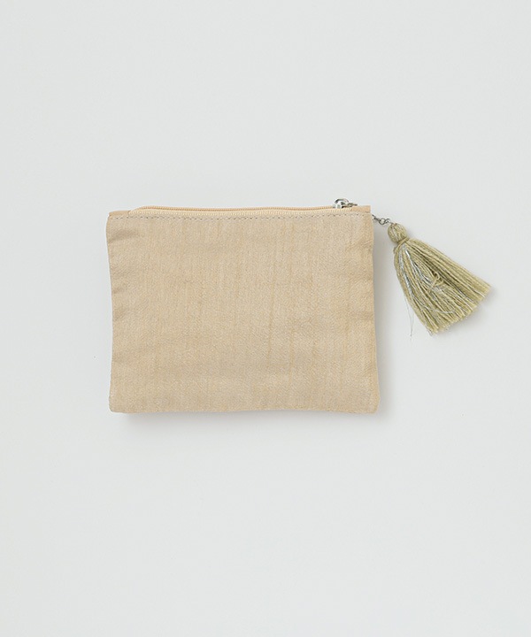 ビーズ刺繍フラットポーチS 14×10cm （2カラー）M42-1680 