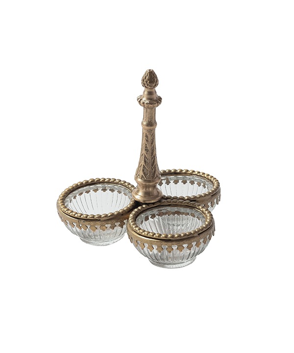 ゴールド 3連ガラストレー M37-2887