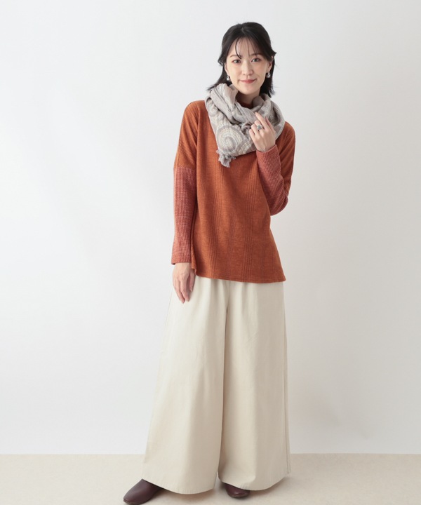 ふわふわリブカットソープルオーバー 25W070