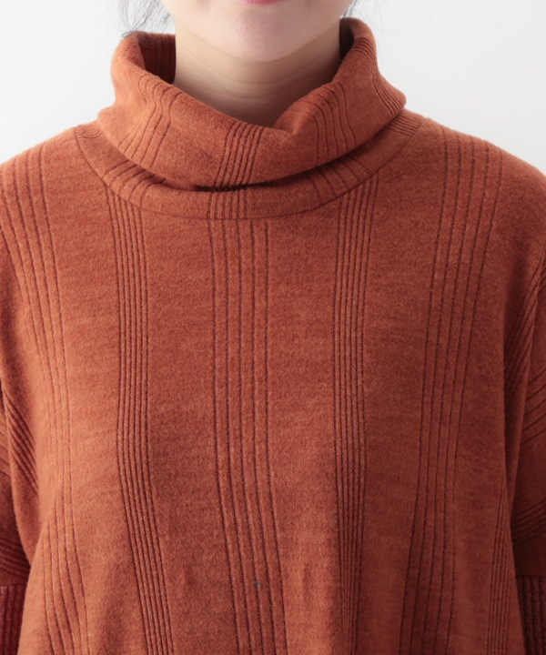 ふわふわリブカットソーワンピース 25W071