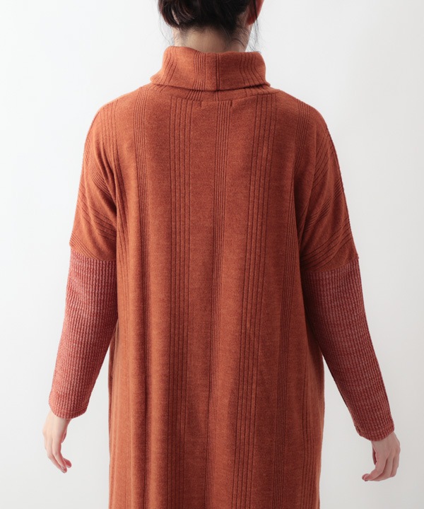 ふわふわリブカットソーワンピース 25W071