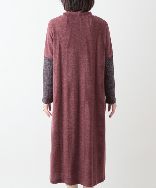 ふわふわリブカットソーワンピース 25W071