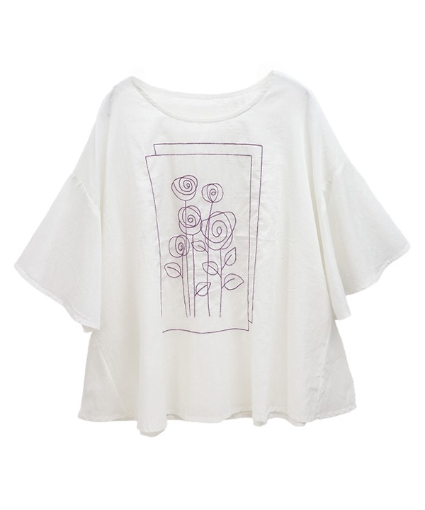 homage roses刺繍ブラウス 25S498