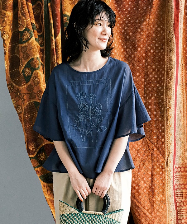 homage roses刺繍ブラウス 25S498
