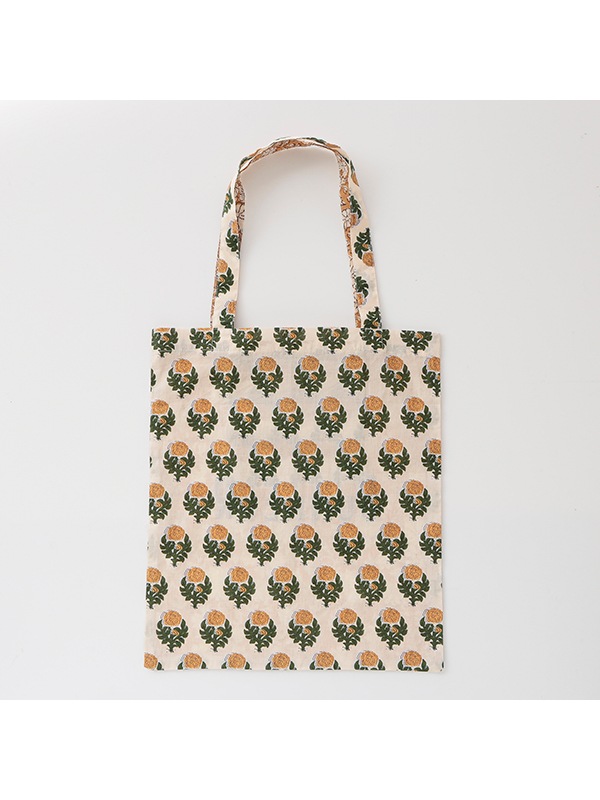 ブークレ刺繍プリントトートバッグ（3カラー）M28-2413