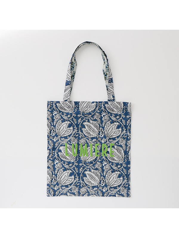 ブークレ刺繍プリントトートバッグ（3カラー）M28-2413