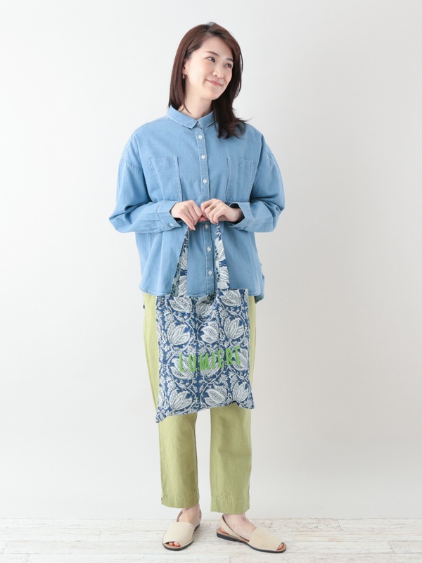 ブークレ刺繍プリントトートバッグ（3カラー）M28-2413