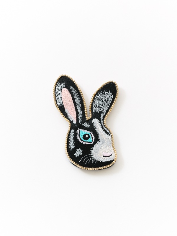 うさぎ刺繍 ハンドミラー（2カラー） M42-2010