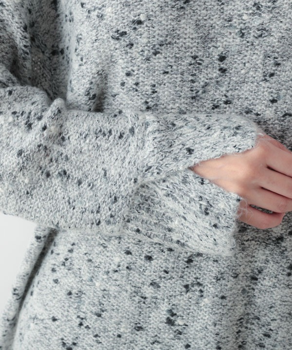 ウールブレンドカラフルネップヤーンプルオーバー 25W077