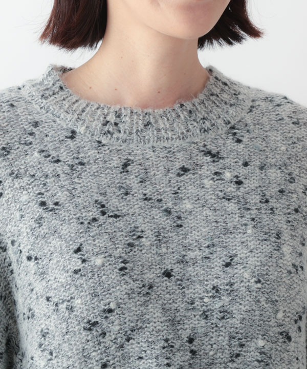 ウールブレンドカラフルネップヤーンプルオーバー 25W077