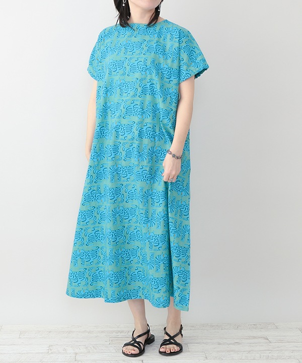 CHIZURI キャットプリントコットンワンピース 25S074