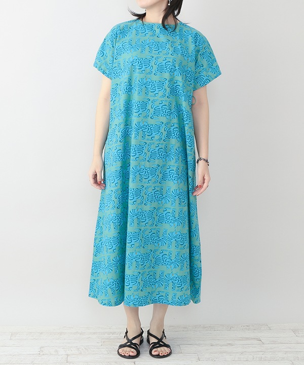 CHIZURI キャットプリントコットンワンピース 25S074