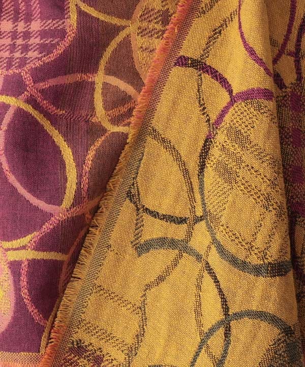 コットン混ドット柄ジャガードショール B25W021