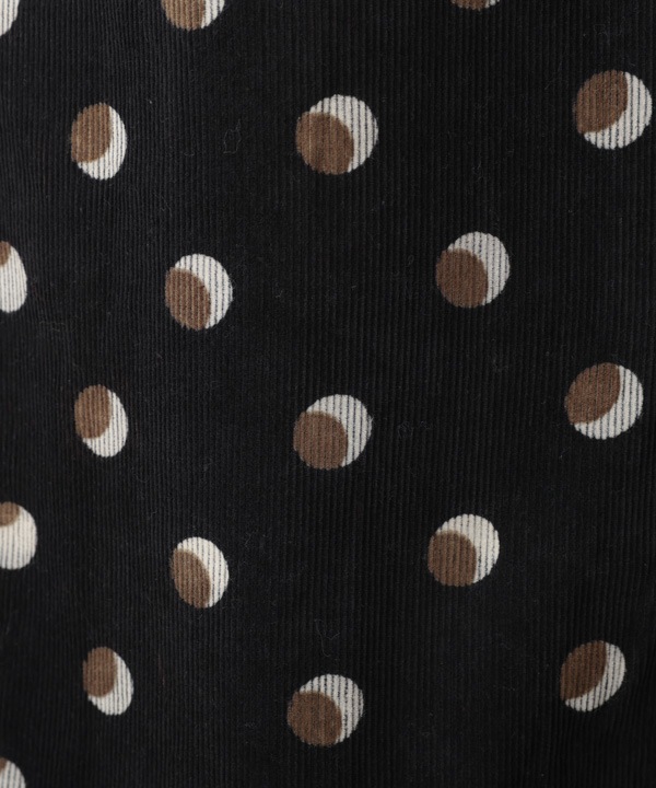 ドットプリントコットンコーデュロイスカート 25W080