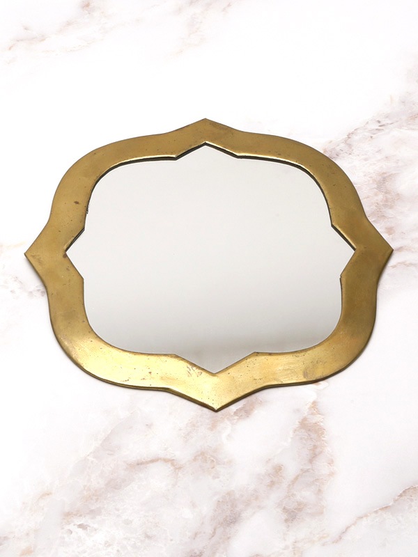 真鍮ミラー (ウエーブ)　M73-1989