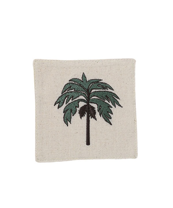 コットン素材 刺繍コースター  M26-2681