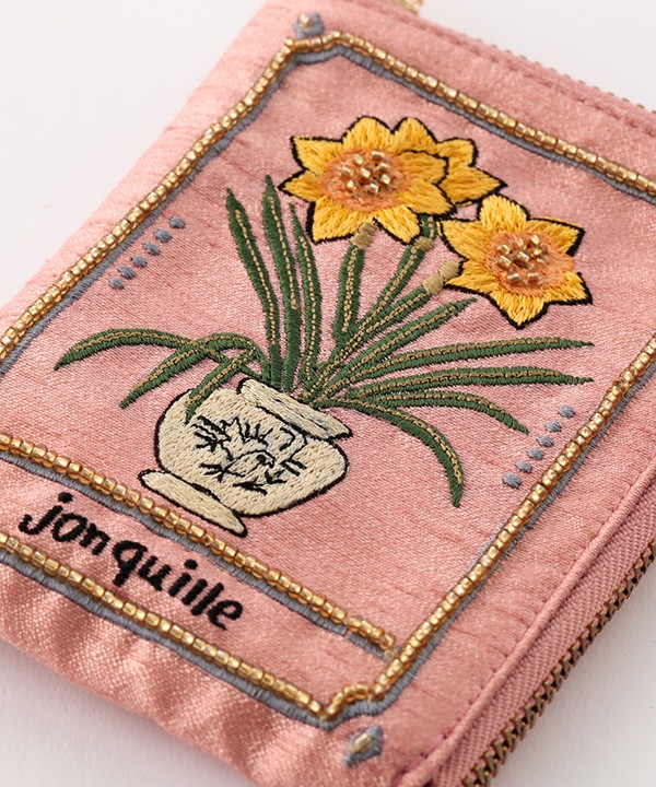 ボタニカル刺繍 フラグメントケース 9×12cm M42-2872 