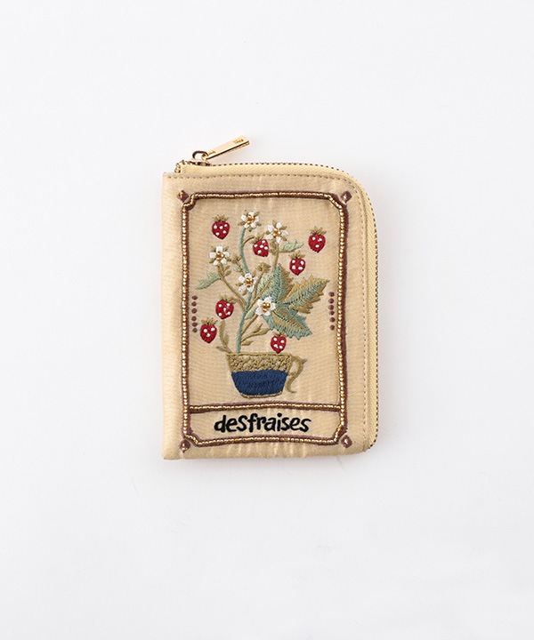 ボタニカル刺繍 フラグメントケース 9×12cm M42-2872 