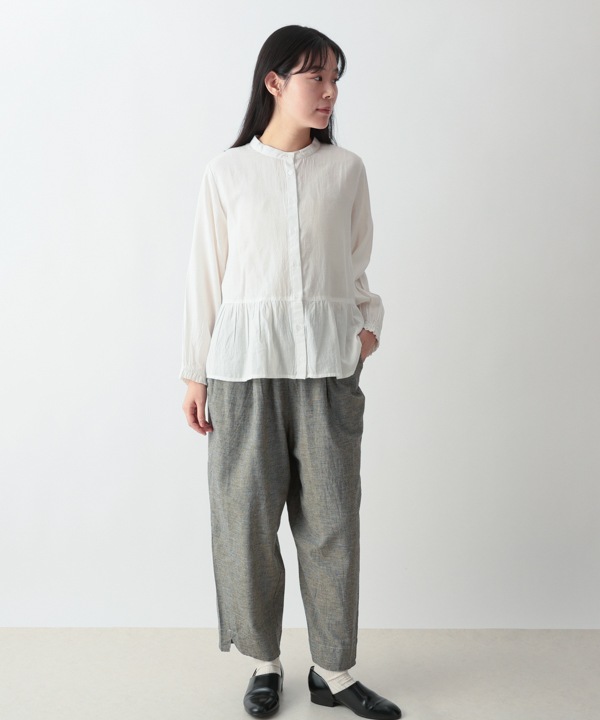 綿麻chidori-goushiスリットパンツ 25W407