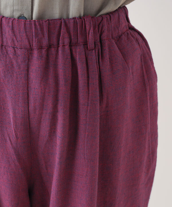 綿麻chidori-goushiスリットパンツ 25W407