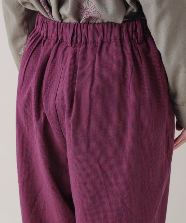 綿麻chidori-goushiスリットパンツ 25W407