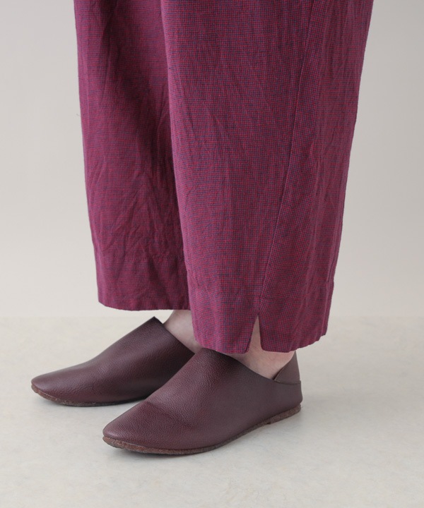 綿麻chidori-goushiスリットパンツ 25W407