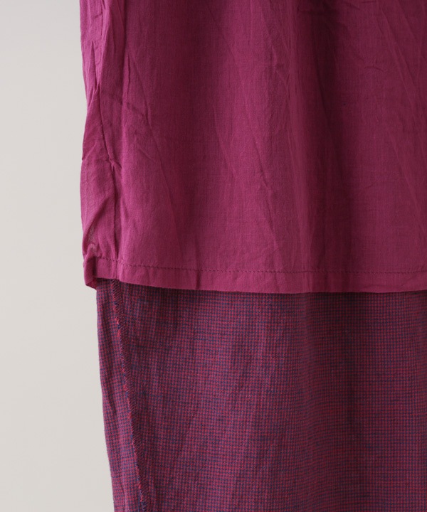 綿麻chidori-goushiスリットパンツ 25W407