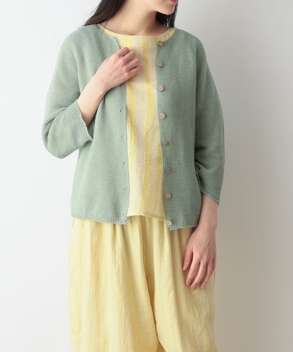 しゃりっと和紙ホールガーメント・ニットカーディガン 26S426【2月頃入荷予定】