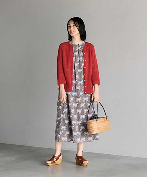 しゃりっと和紙ホールガーメント・ニットカーディガン 26S426【2月頃入荷予定】