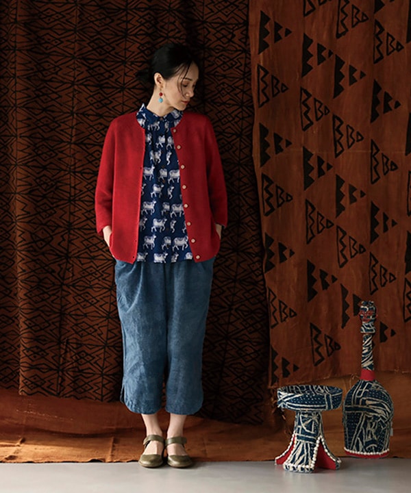 しゃりっと和紙ホールガーメント・ニットカーディガン 26S426【2月頃入荷予定】