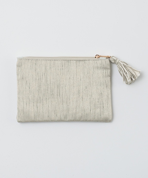 リボン刺繍ポーチ 15×10cm M42-2876