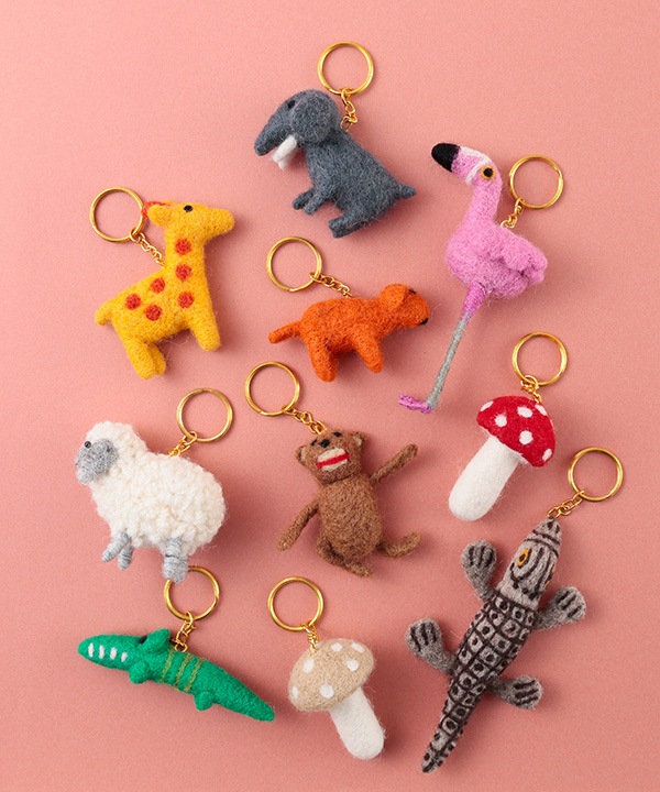 フェルトキーホルダー ゾウ M16-2838